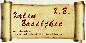 Kalin Bosiljkić vizit kartica